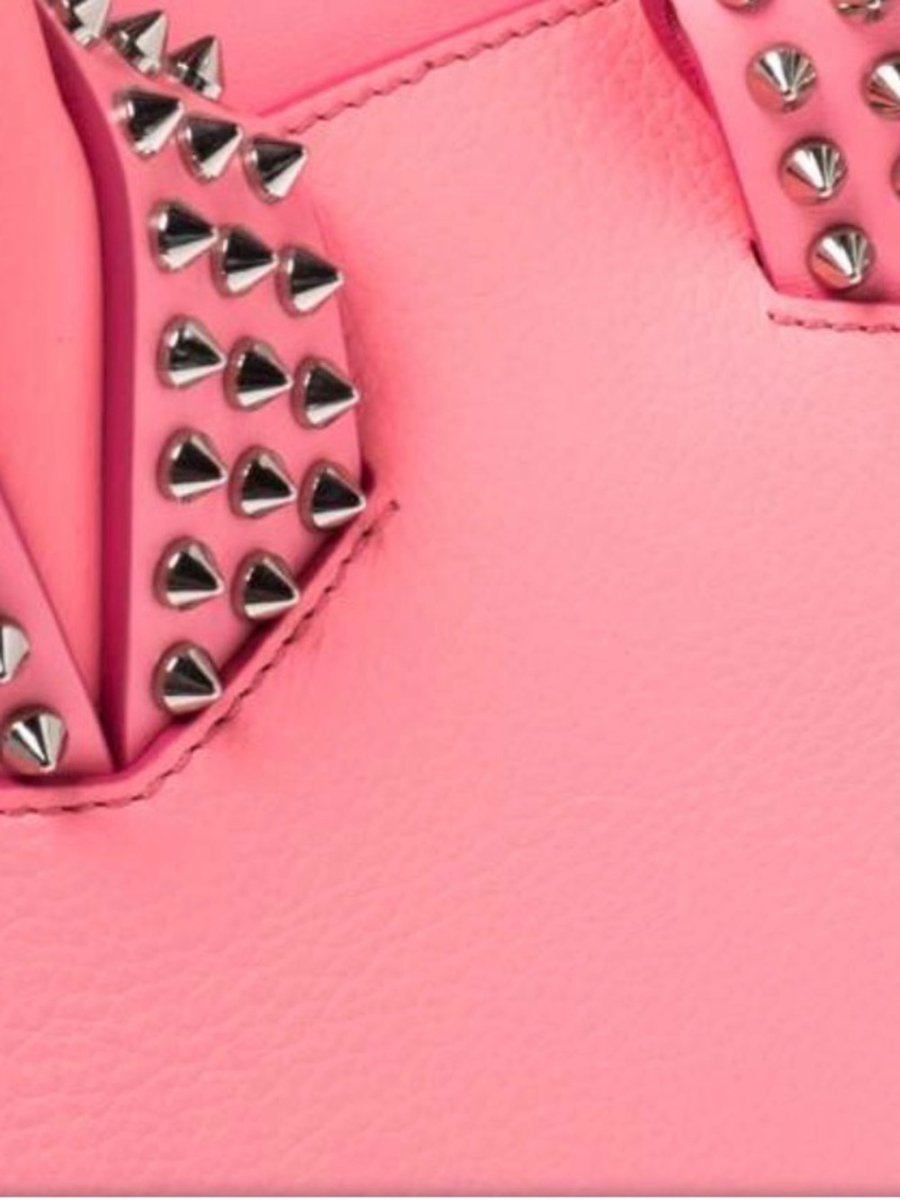 Christian Louboutin Pink Studded Women’s Leather Satchel NEW Full inclusion - Picture 3 of 11
